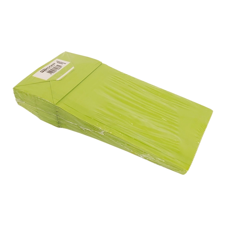 Bolsa Medoro de Papel Sobre 12.5 x 26 cm Verde Manzana Paquete x 25 Art.BFCVMP